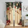 Set Of 2 Christmas Decorative Window Curtains Digital Printed Polyester Material Drapes Bedroom Living Room Office Made Area Treatment