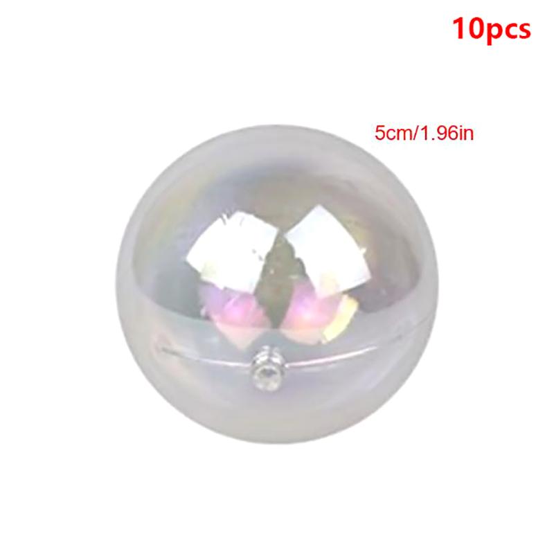 10Pcs Colorful Ball Cake Topper Transparent Balloon Cupcake Diy Decoration For Birthday Party Wedding