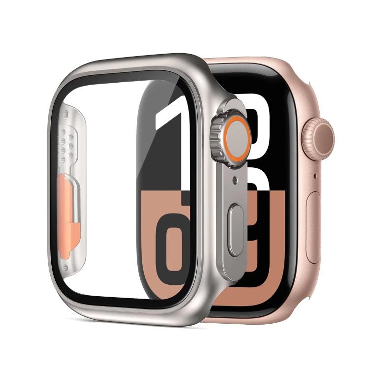 Cambia con Custodia per Orologio PC Integrata in Vetro Temperato Ultra 49mm per Apple Watch Serie 6/5/4/SE 44mm, Copertura Anti-Caduta Completamente Avvolgente, Solo Custodia
