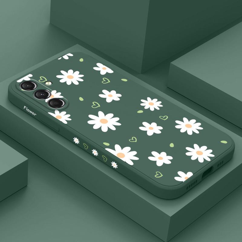 Tender Daisy Phone Case For Samsung Galaxy A37 A57 Liquid Silicone Cover