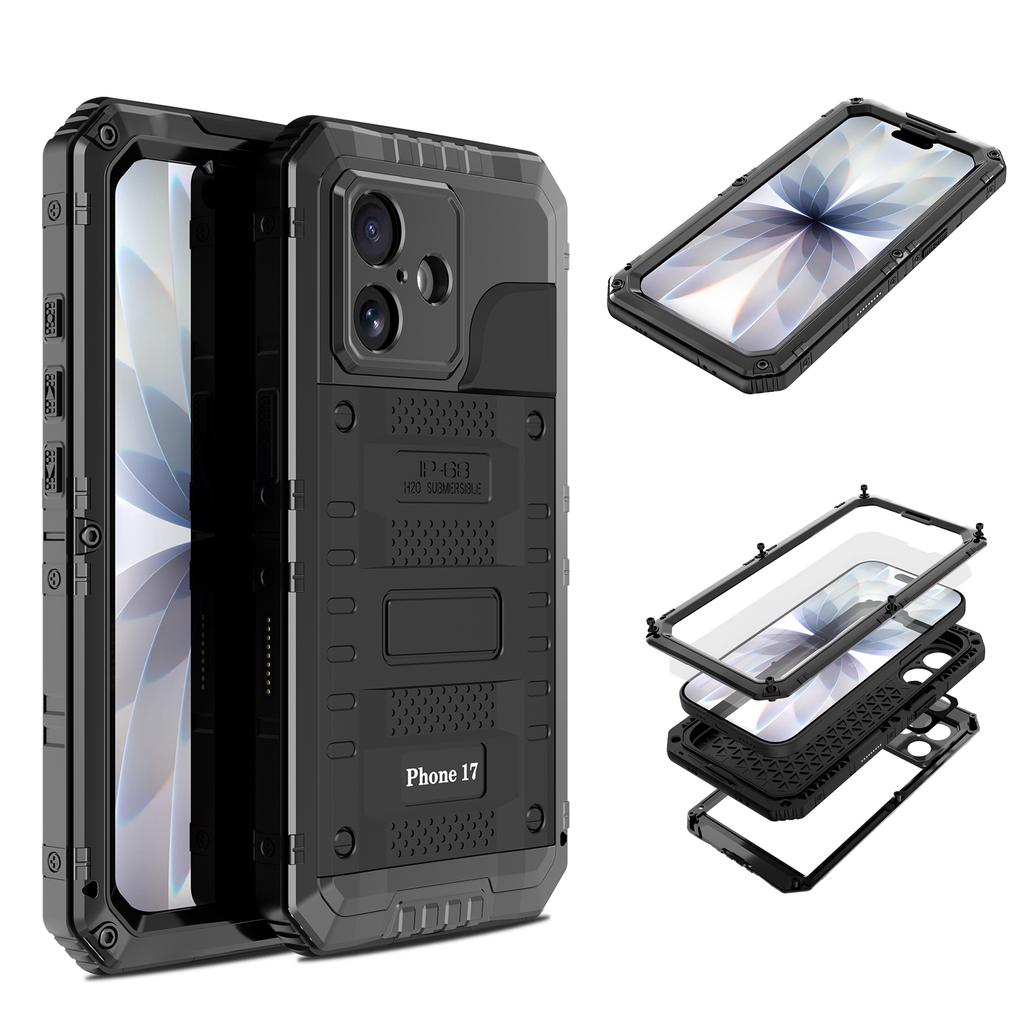 Shockprood IP68 Waterproof Heavy Duty Case For iPhone Air 17 16e 16 15 14 Plus 13 12 11 Pro Max XS XR 8 7 Aluminum Metal Cover