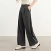 Elva's Island Women's Fall Drapey Straight-Leg Trousers