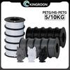 KINGROON PETG/HS-PETG 3D Filament 1KG/Roll 1.75mm ±0.03mm 3D Printing Wire Materials Black, White, Gray Vacuum Packing Fast Ship