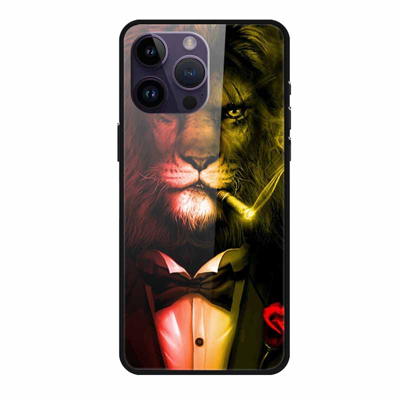 Glass Back Cover For iphone 16 Pro Max Phone Case 16Pro Max Hard Tempered Glass Case For iphone 15 Pro Max Case Soft TPU Bumper
