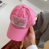 Casual Cotton Womens Baseball Hat With Stylish Letter Decoration And Rounded Crown
