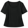 Women's Plus Size Square Neck Cotton T-shirt