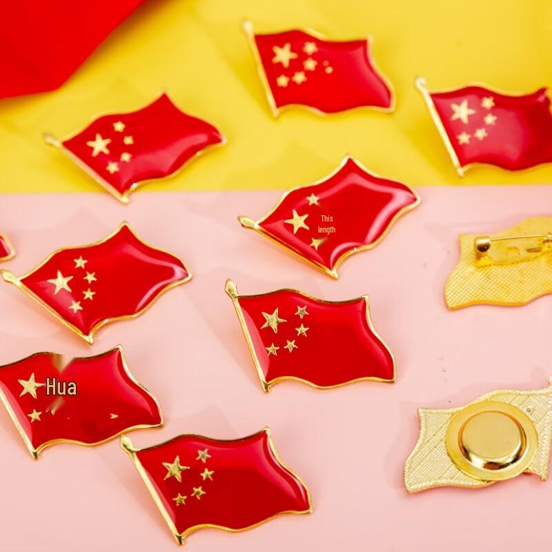 National Flag Magnetic Brooch Set 10 Pcs/Set