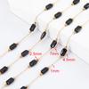 2Meters 1Meter Stainless Steel Crystal Bead Chains Black Natural Stone Necklace Supplies for Earring Bracelet Jewelry Making DIY