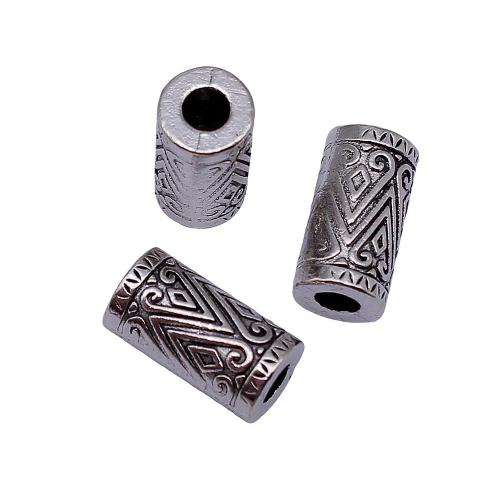 Tribal Pattern Tube Beads Charms Braided Spacer Beading For Jewelry Materials