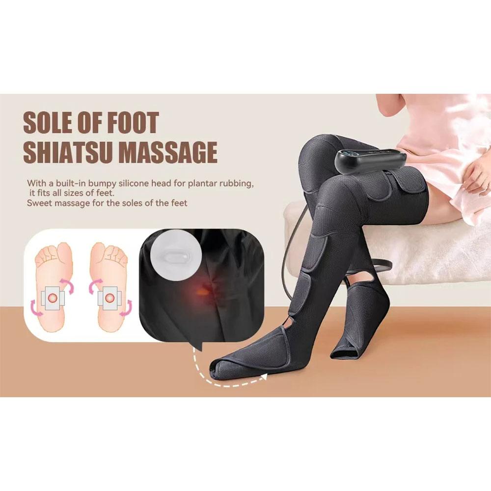 Air Compression Leg Massager Foot Calf Machine Blood Circulation Relaxation Instrument Long Airbag Vibration Heating Knee Tool