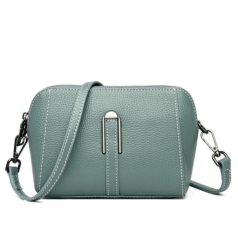 Leather Women's Bag First Layer Cowhide Mother Bag New Trendy Fashion Shoulder Messenger Bag Shell Bag Small Bag