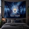 Tenture murale personnalisée Motif Manchester City Tissu de fond artistique