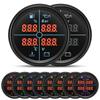 ZMFJH 8 Color LED Multifunctional 52mm Fuel Level Gauge+Oil Pressure+Water Temperature+Voltmeter with Sensor 0-190ohm 100-600mm