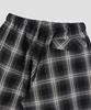 Beodeonteu Check Layered Single-Pleat Wide Pants [Black]