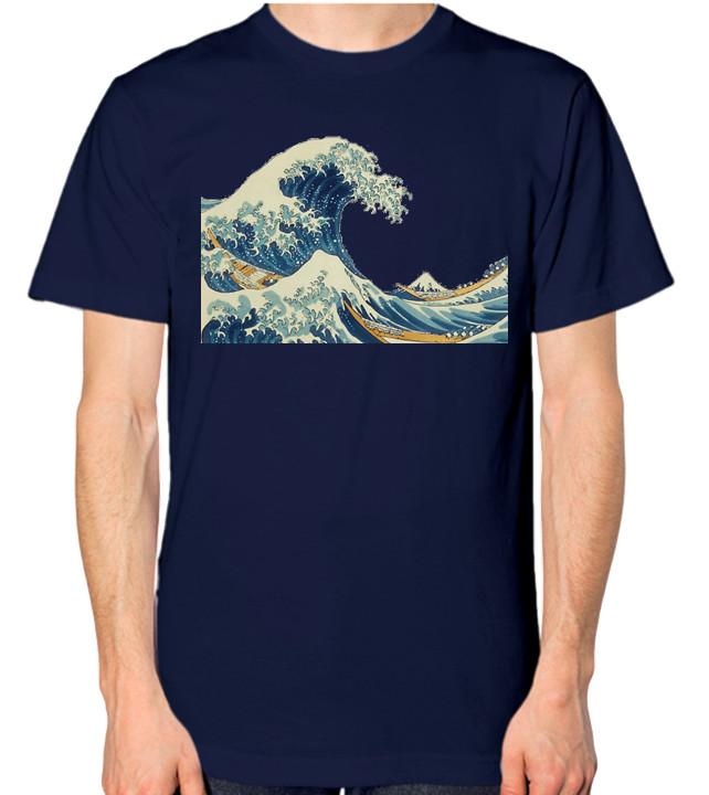 Hokusai Unisex T-Shirt The Great Wave Top S разноцветный