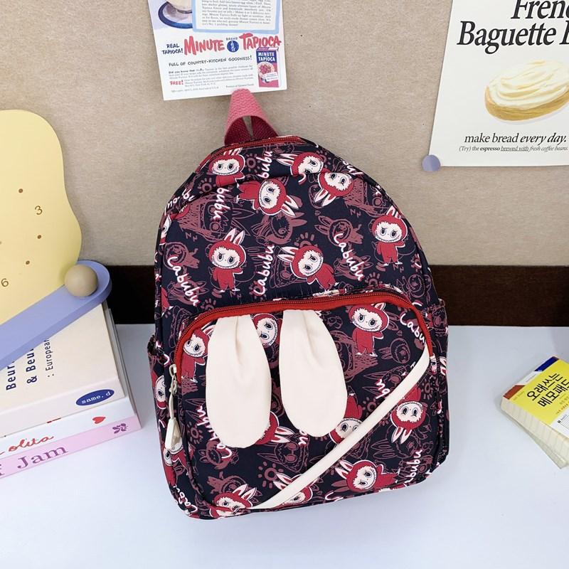 

Kindergarten Primary School Students Schoolbag Cartoon Animation Cute Rabbit Ears Boys And Girls Backpack Children S Backpack красный