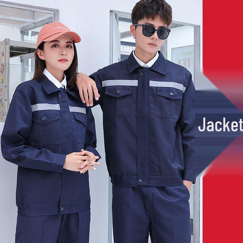 Unisex Workwear Set: Long Sleeve, Reflective, Wear & Dirt-Resistant for Spring/Autumn - Ideal for Auto Repair