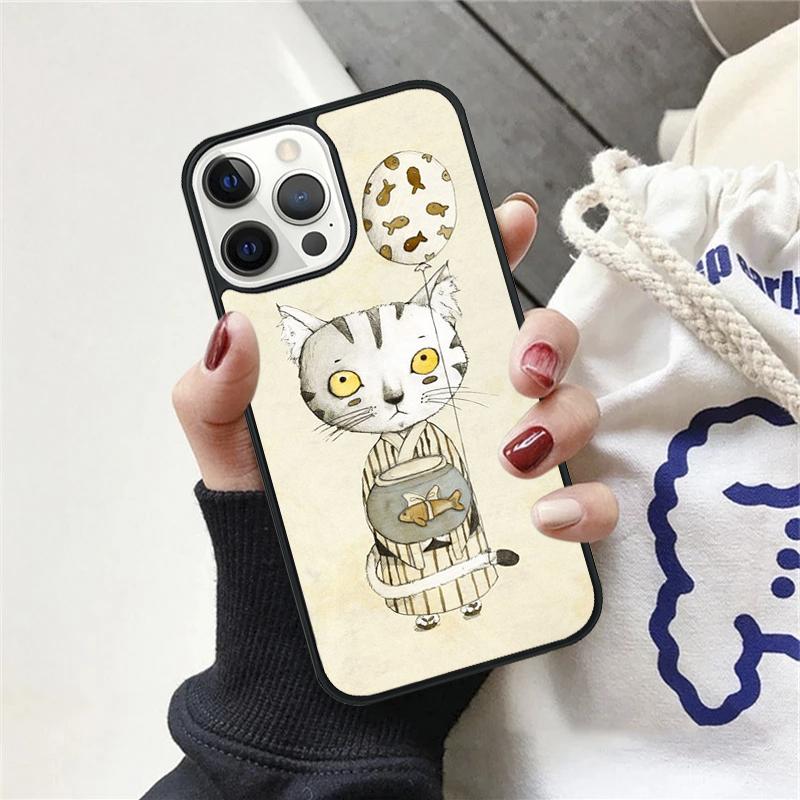 Cute Cat Animal Phone Case Cover For iPhone 17 Air 12 Plus Max for iPhone 17 Air 15 16 11 13 14 Pro Max Fundas