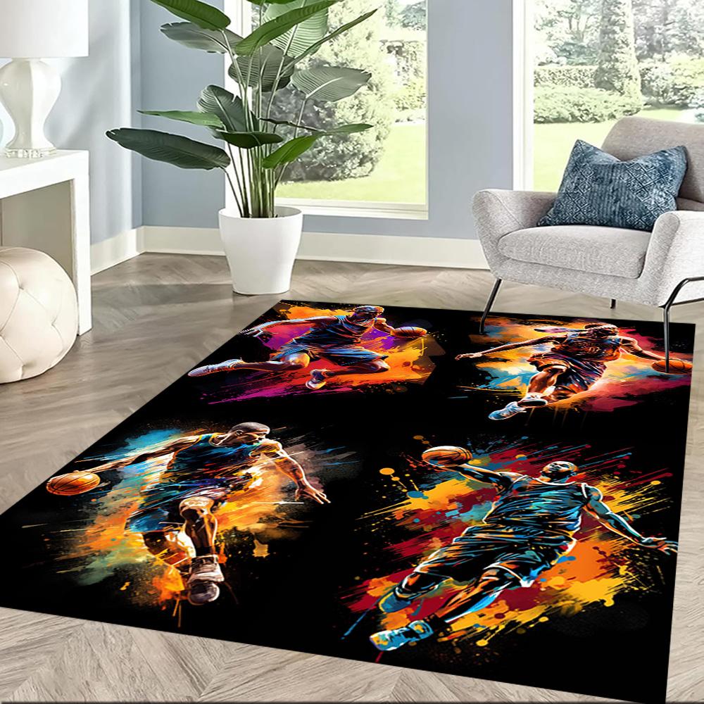 Dynamic Basketball Moves Floor Mats for Living Room, Bedroom and Room Decoration Are Suitable for Gifts.