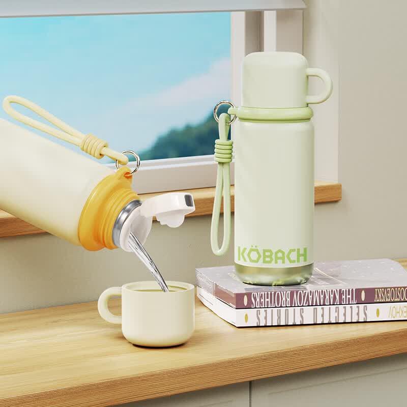 KOBACH 500ml Portable Dual-Drink Insulated Travel Mug