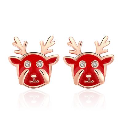 All The Way, There Are Your Stud Earrings, Silver-plated Small Earrings, Happy Red Antler Earrings.