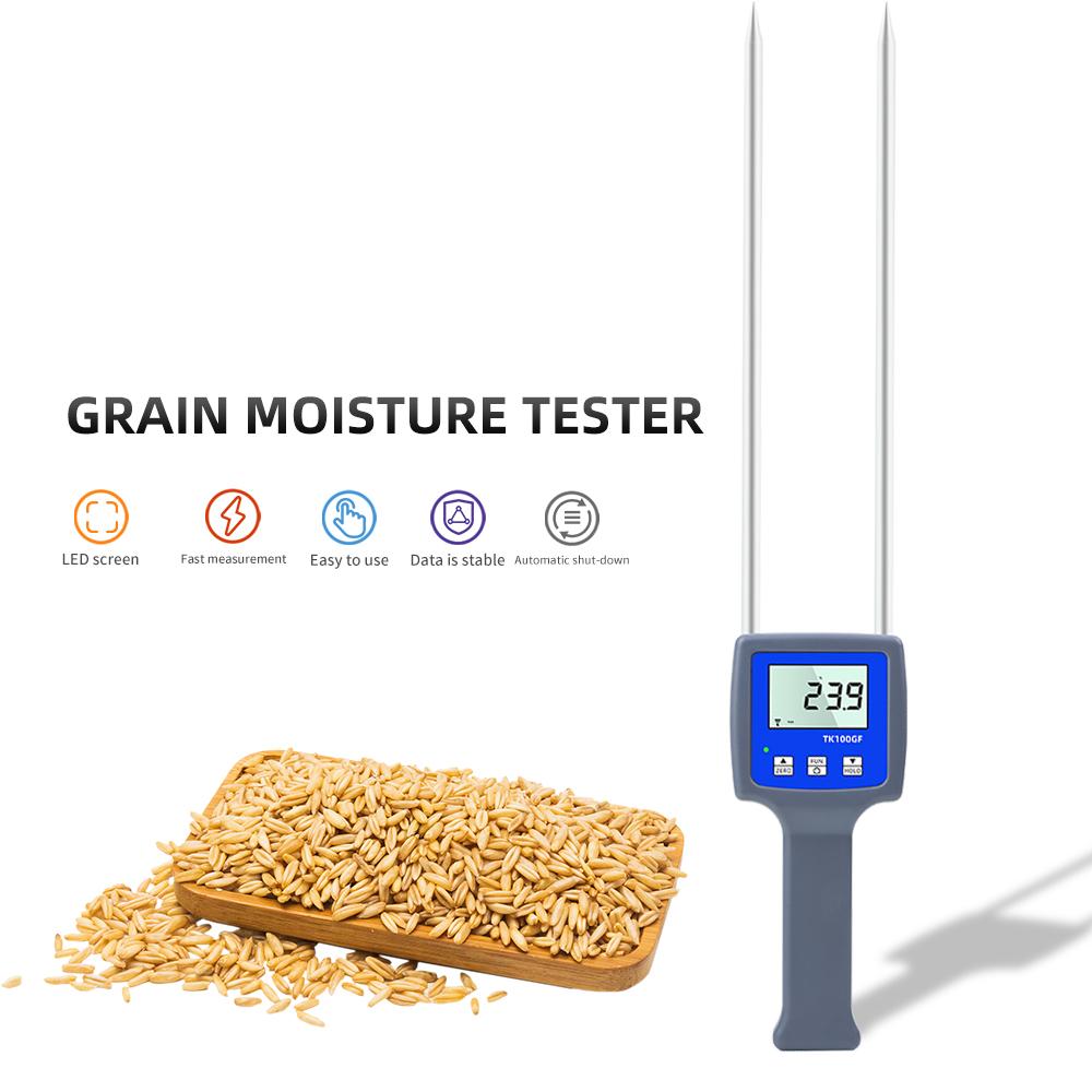 TK100GF Starch Moisture Tester LCD Digital Hygrometer Humidity Analyzer Moisture Detector for Corn Wheat Rice Bean Flour