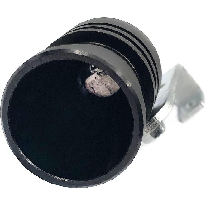 DEVMO 2Pcs XL Size Aluminum Alloy Universal Turbo Sound Exhaust Muffler Pipe Whistle Car Roar Maker (XL-Black)