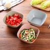 Creative Food Grade Plastic Square Fruit Salad Bowl Colorful Snack Dish Tray