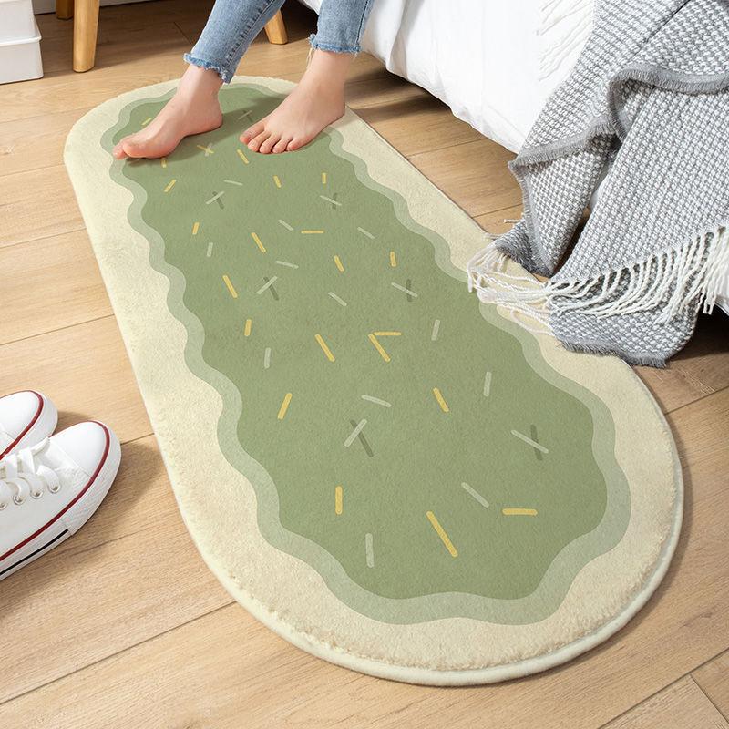 

Ковер Спальня Прикроватный Плед Утолщенный Длинный Перед Кроватью Напольный Коврик Простой Бытовой Милая Комната Полностью Покрытая 50X120cm