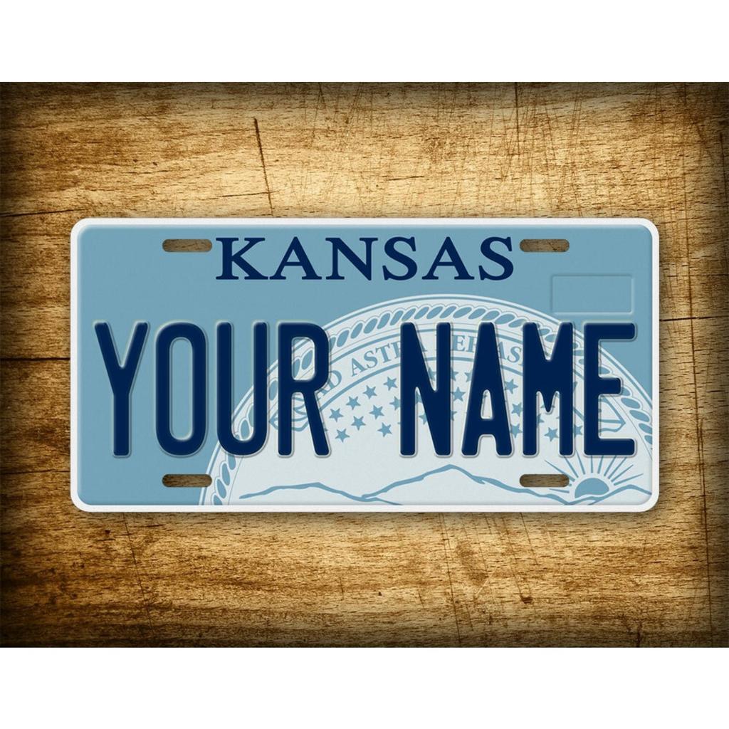 Personalized Kansas Tin Sign Home Wall Decor Metal Plate Art