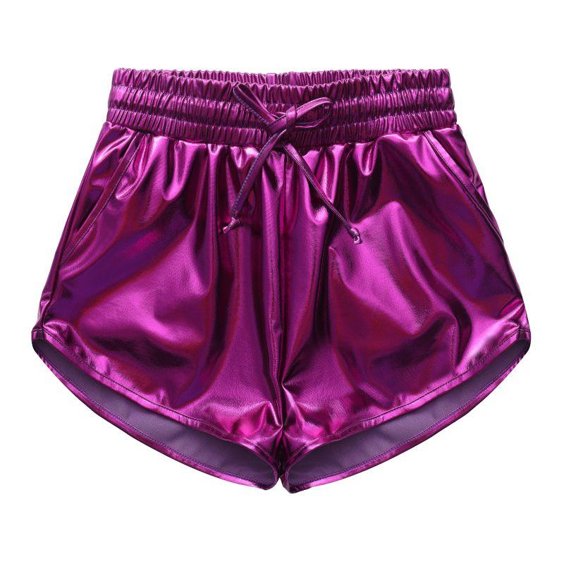 Pantaloncini da ginnastica per danza e bambini da 4 a 12 anni, tinta unita, con coulisse, fitness 120