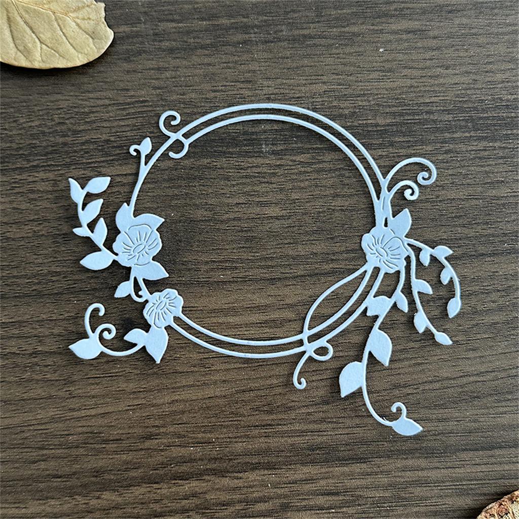 Flower Wreath Die Cut For Scrapbooking Card Making Photo Album Decorative Embossing Paper Die Carbon Steel Cutting Dies
