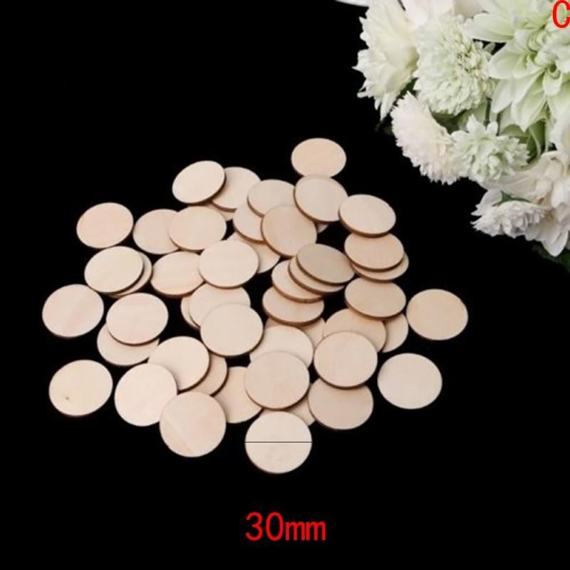 Wooden Round Discs Embellishments DIY Rustic Art Crafts 1050mm uygun