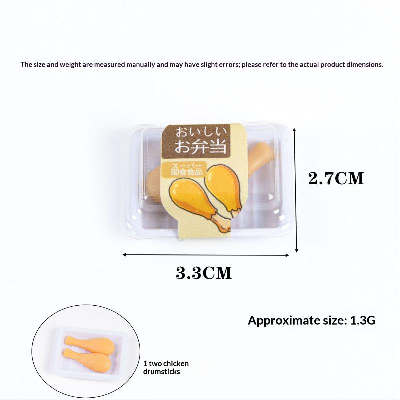 1 Pcs Simulation Miniature Food Toy Realistic Cooked Bento Box Dollhouse Decor For Doll House Kitchen Prop