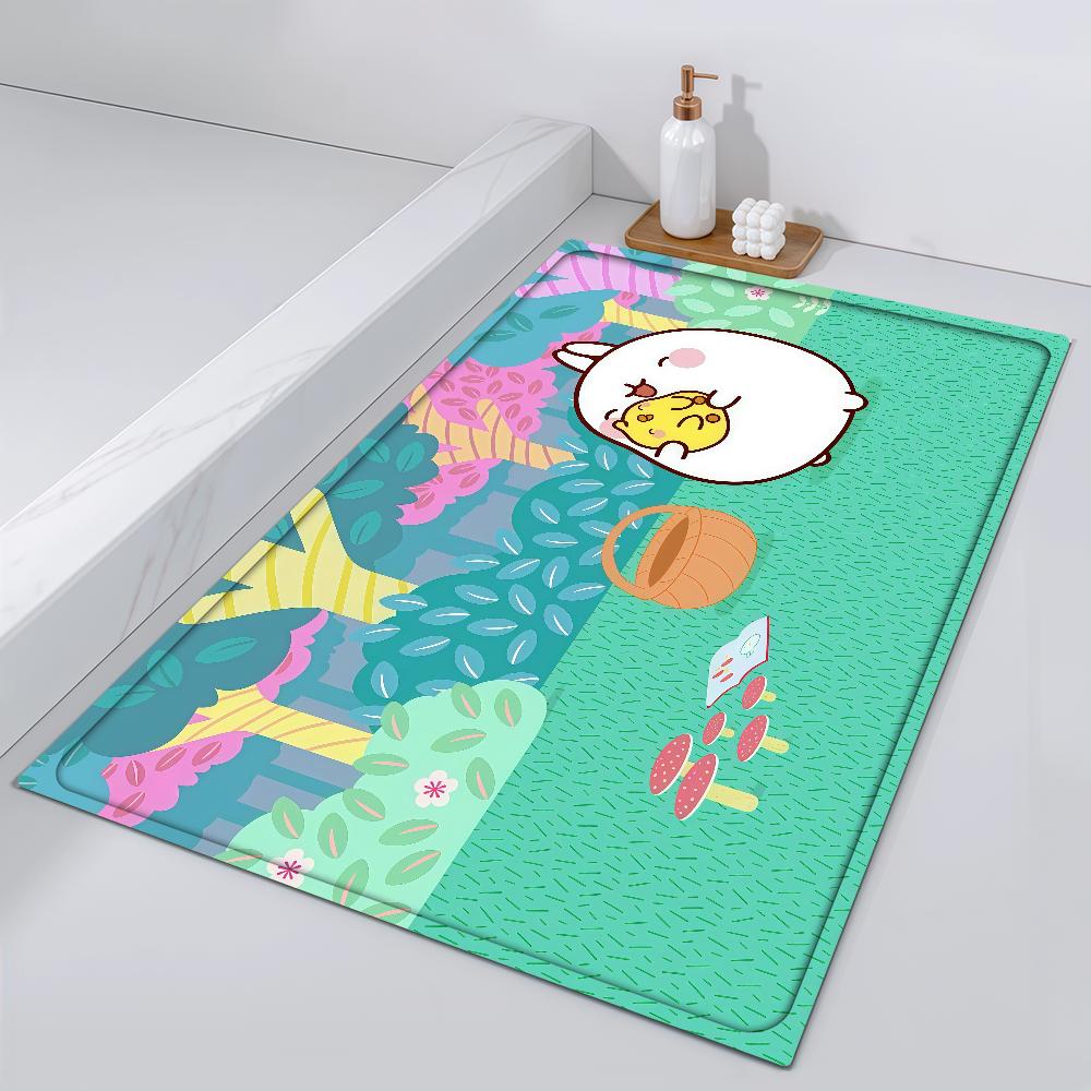 Door Mat Bedside Entrance Kawaii M-Molang Bath Floor Decoration Cute Cartoon Corridor Door Mat Carpet Living Room Balcony