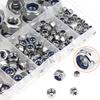 125Pcs Non-metallic Insert Hexagonal Lock Nut Set Lenny Anti-loose Nozzle Lock Nut Box M3M4-M12