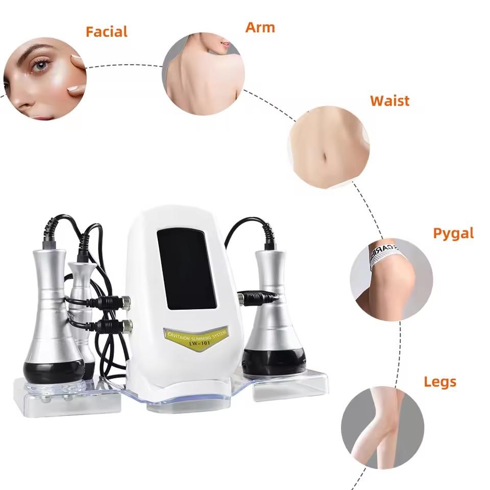 3 in 1 Beauty Body Slimming Massager Cavitation Machine Multi-Functional Device Face Body Tightening Lifting Spa Skincare Tool