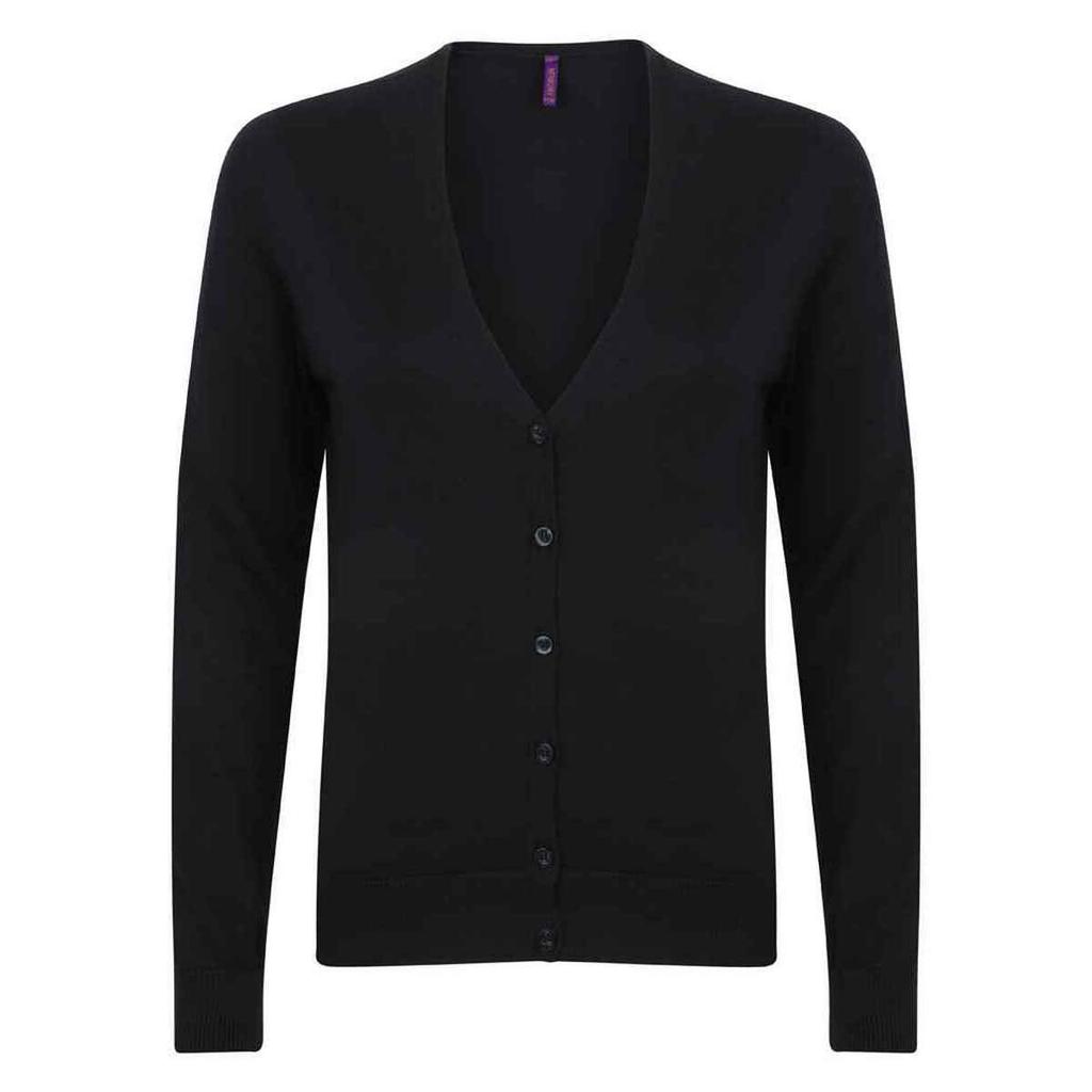 Henbury Womens/Ladies Lightweight V Neck Short Cardigan