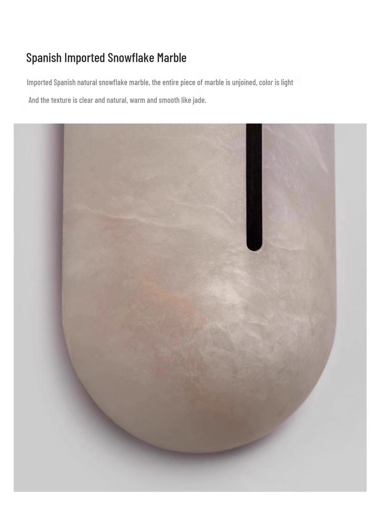 Modern Alabaster Wall Light - Minimalist French Design for Living Rooms, Bedrooms & Hallways