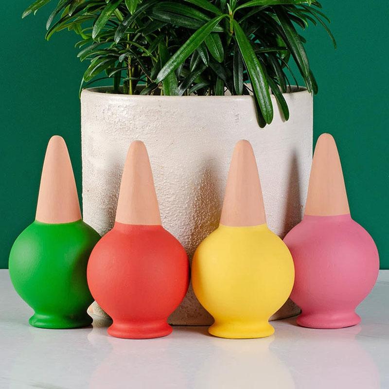 4pcs Plant Watering Spikes Automatic Terracotta Plant Watering Devices Garden