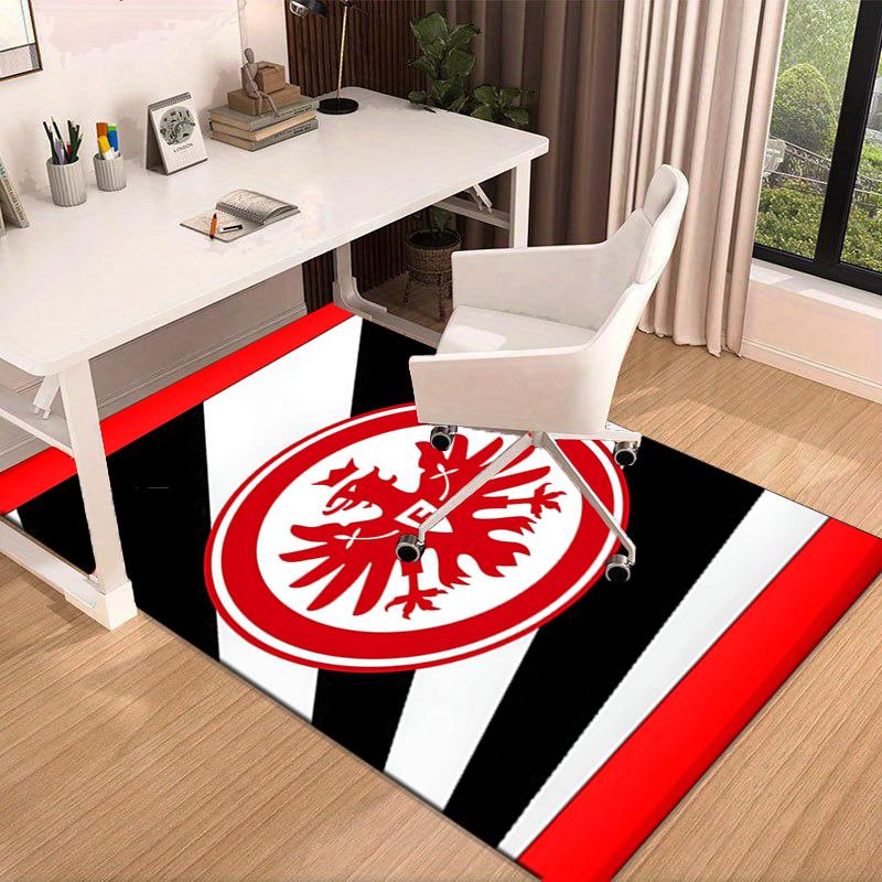 Eintracht Frankfurt Crest Area Rug Office rug, Chair Rug, Decor Carpet Livingroom bedroom Mat, Large Size Fan gifts Christmas gifts