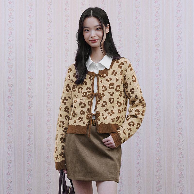 

LEDING Women s Butterfly Flower Knit Cardigan M