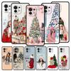 Christmas Art Girls Coffee Phone Case For Xiaomi 13 12 11 Lite 12T 11T 10T 9T Mi Poco X5 M4 M3 X4 X3 Pro F5 F4 F3 GT 5G Cover