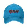 Rot Weiß Blau Drei Herzen Baseballkappe Unisex Used-Look Baumwolle Lässig Verstellbar Sommerhut
