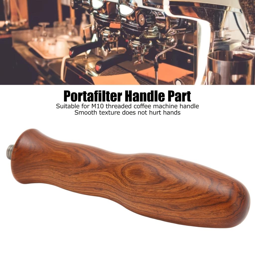Coffee Portafilter Handle M10 Durable Wooden Coffee Filter Handle Solid Wood Filter Holder Handle Espresso Coffee Machine 3