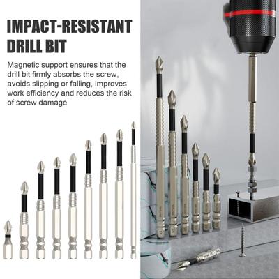High Magnetic Screwdriver Drill Bit Set High Strength Rust-proof High-Speed Torque Anti Slip Strong Magnetic Drill Bits Kit