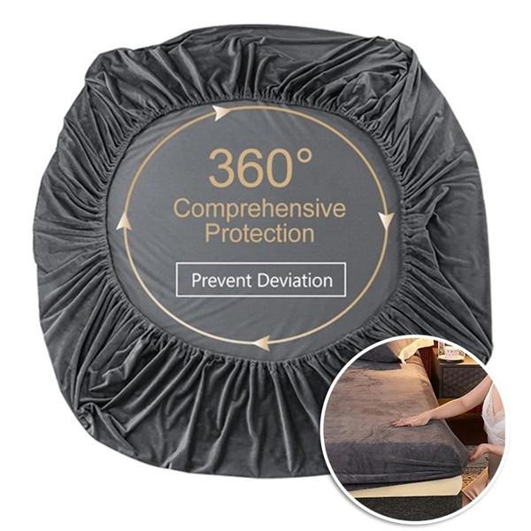 Milk Velvet Super Soft Fitted Sheet Flannel Elastic Band Mattress Cover Bedding Cover Mattress Cover