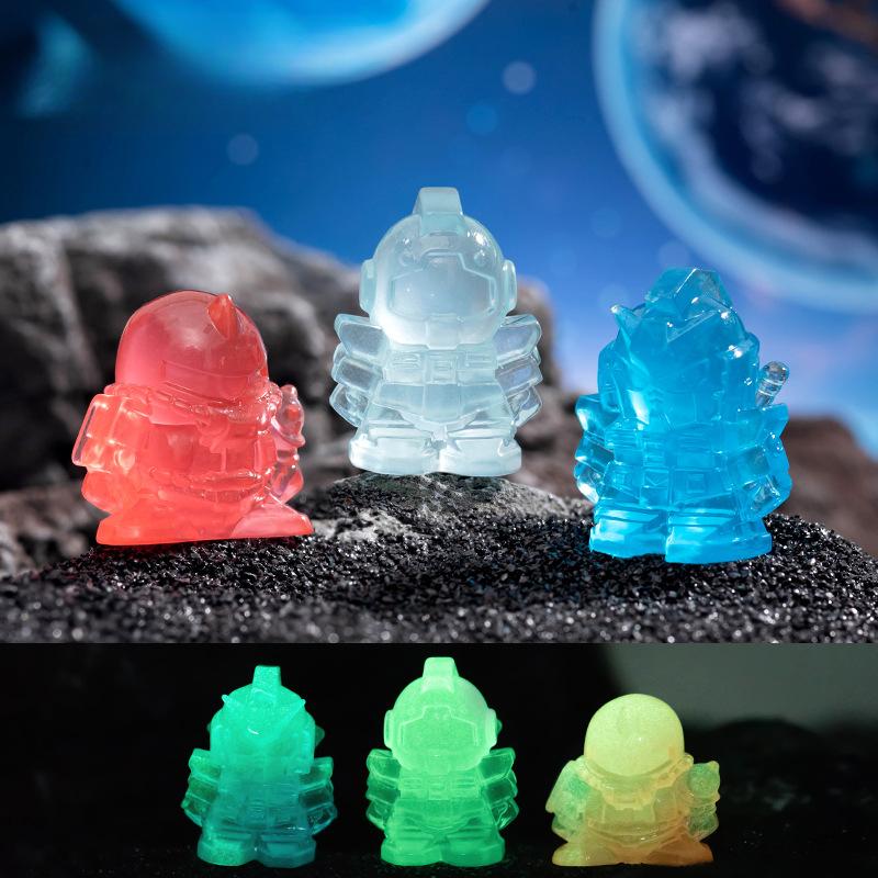 Micro Landscape Decoration Cartoon Night Light Gunda Robot Manual Resin Crafts Desktop Car Decoration