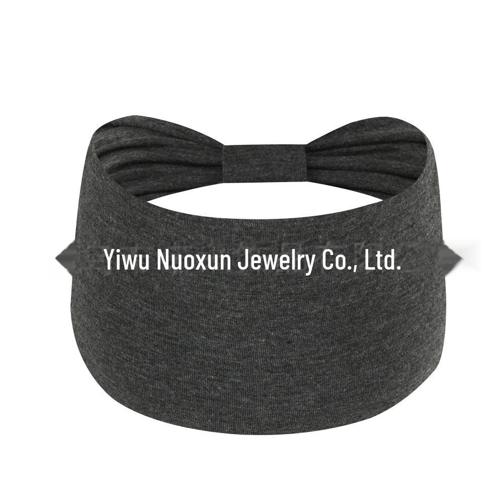 Elastic Wide Side Sports Headband: European & American Style, Sweat-Absorbing, Fashionable Hair Accessories
