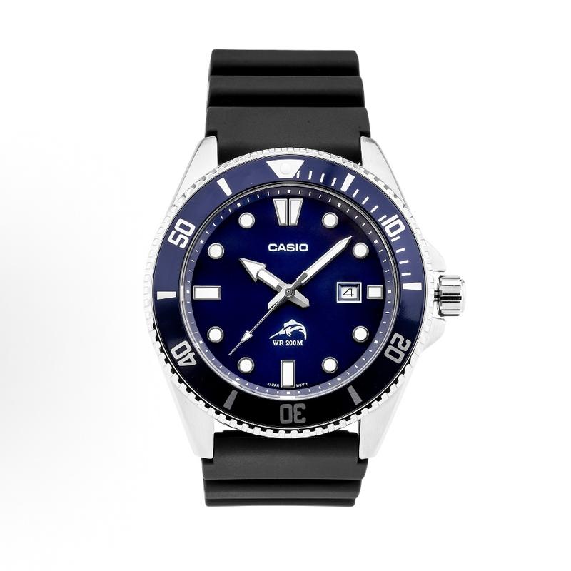CASIO Customized watch modified series life waterproof MDV-106B-2A modified-tidal silver pattern Quartz Steel Strap men s MDV-106B-2A синий